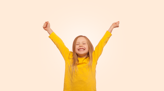Girl celebrating