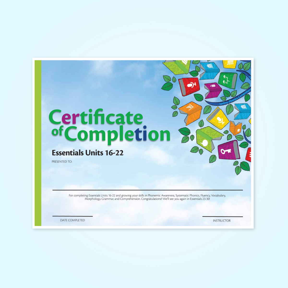 Essentials certificate of completion