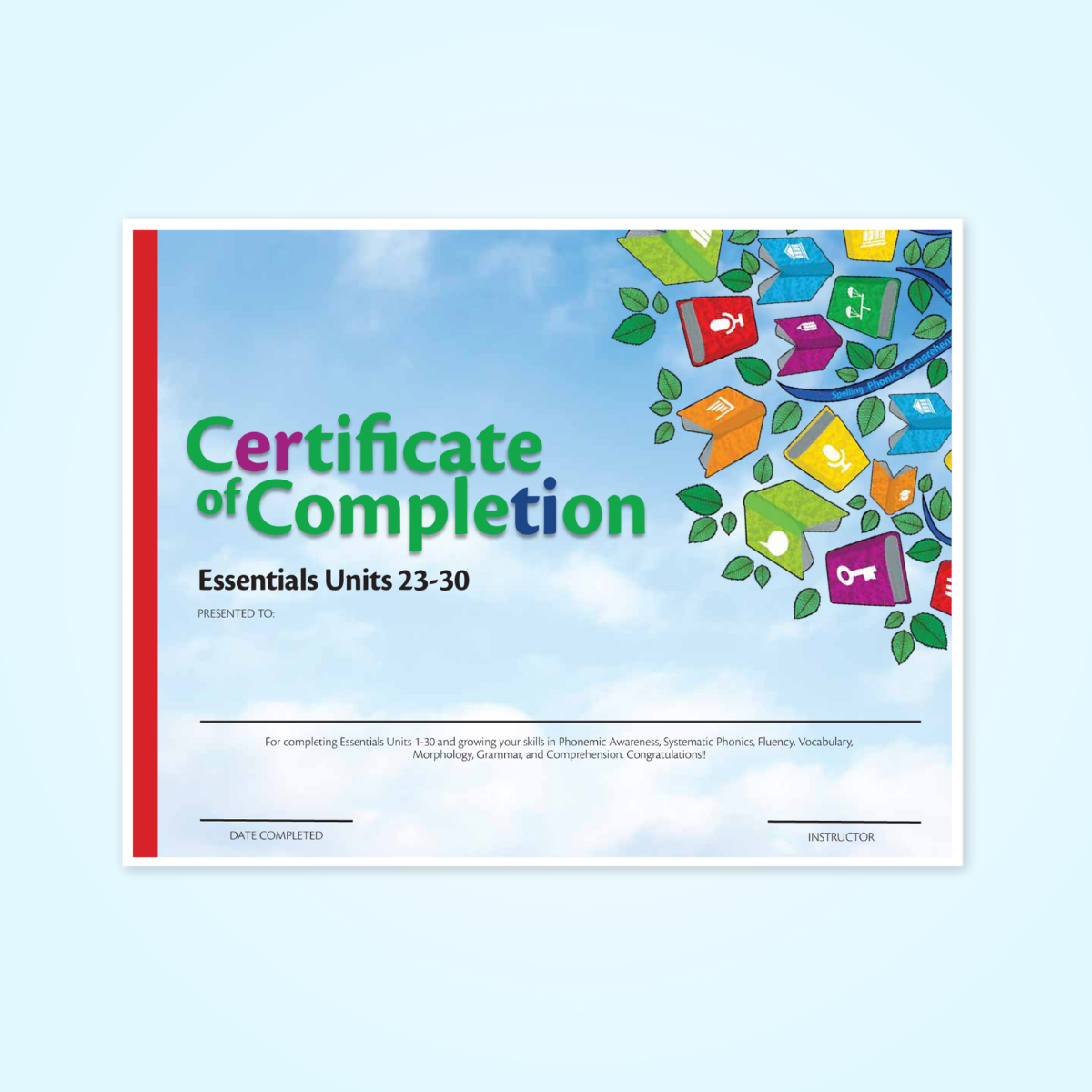 Essentials certificate of completion