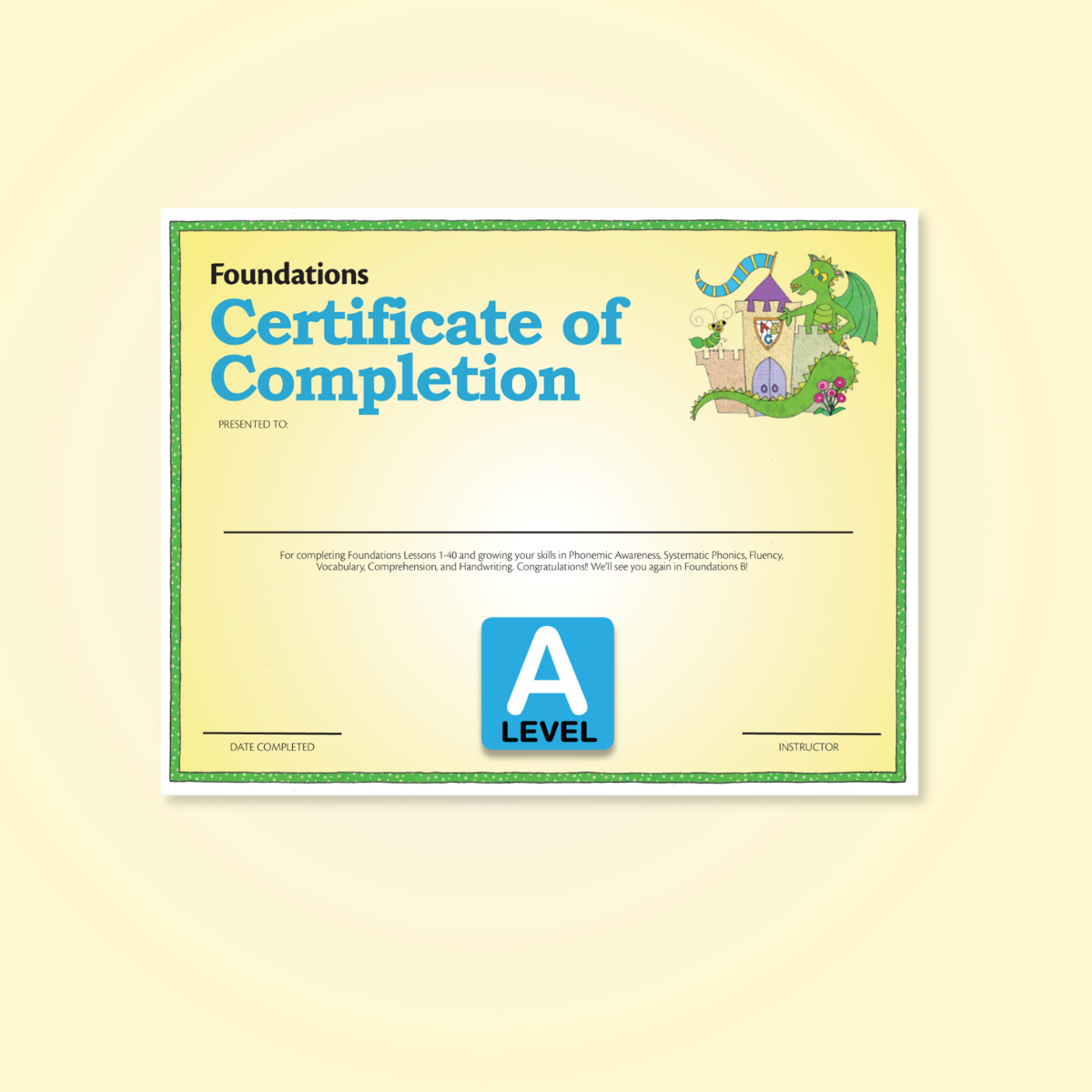 Foundations A Certificate of Completion