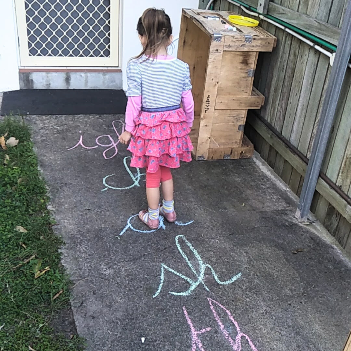 student playing phonogram hopscotch