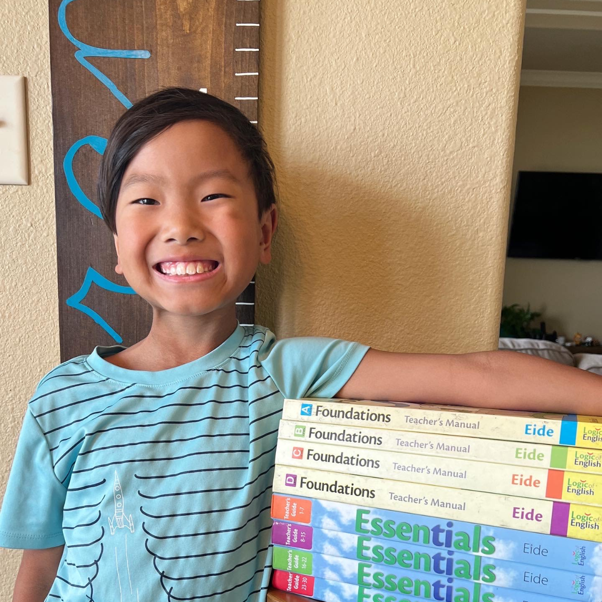 student with Foundations and Essentials curriculum