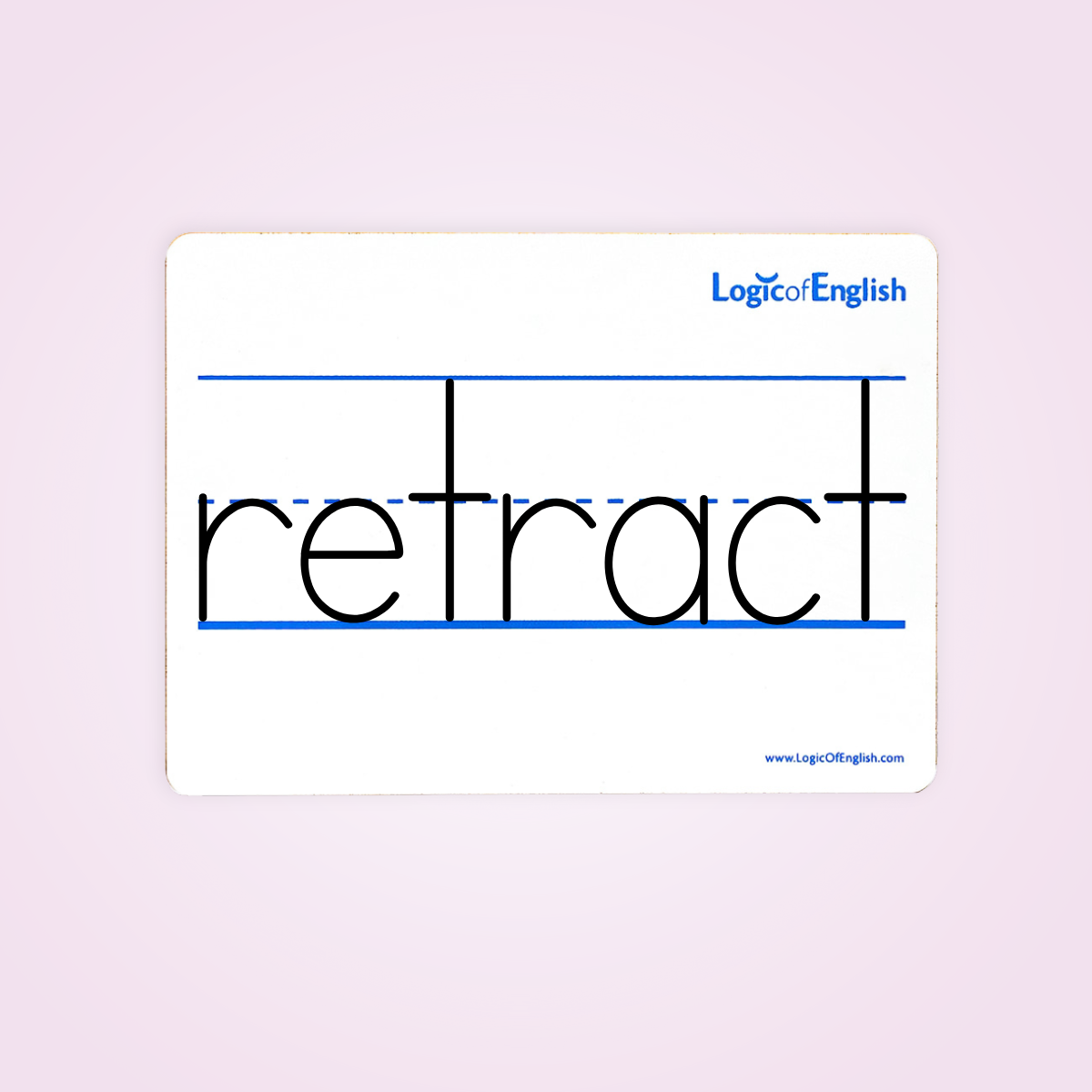 whiteboard with word "retract"