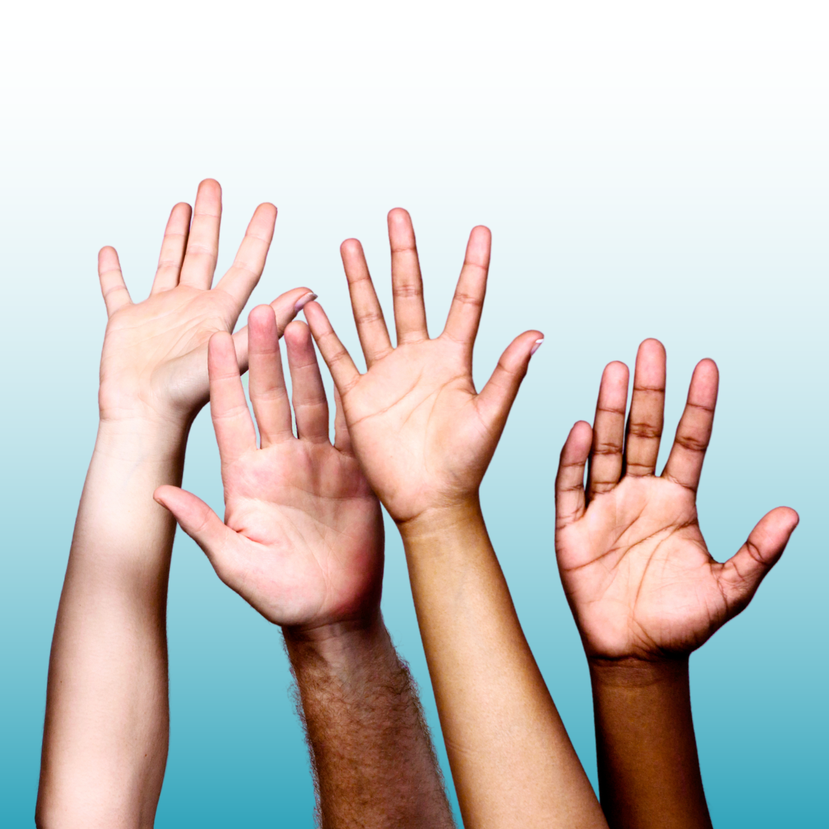 hands in air