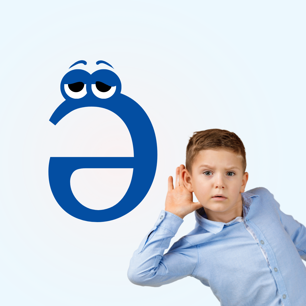 student listening to schwa