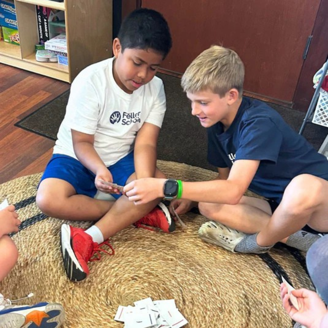 students playing phonogram game