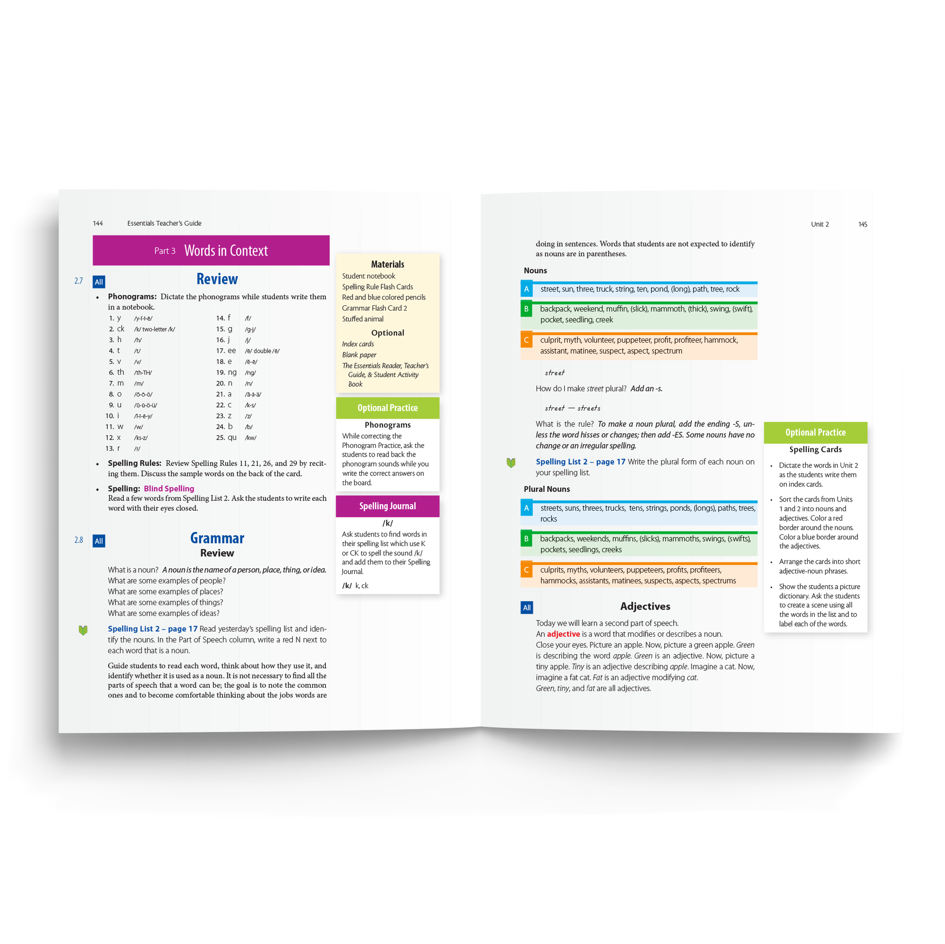 Sample of Teacher's Guide for Essentials Units 1-7