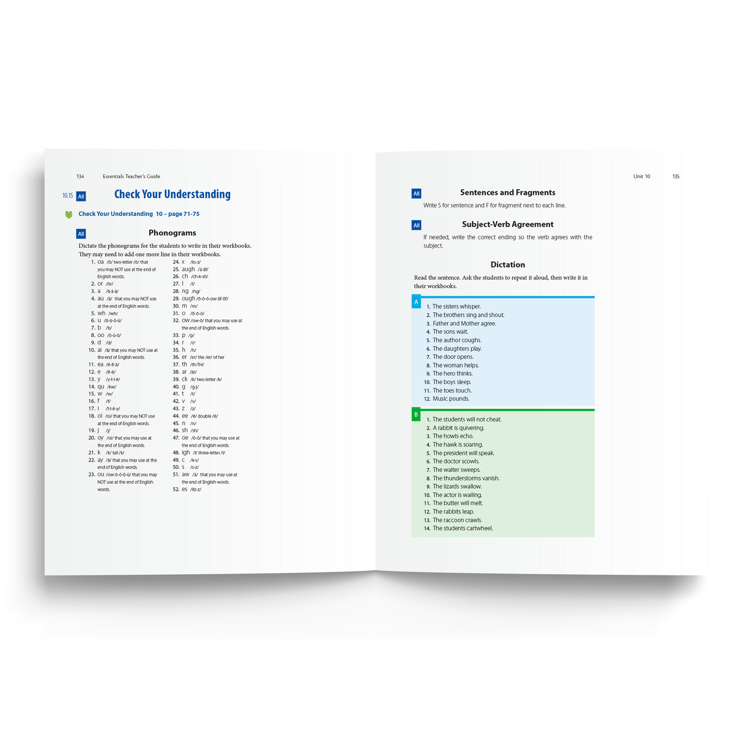 Sample of Teacher's Guide for Essentials Units 8-15 - Check Your Understanding