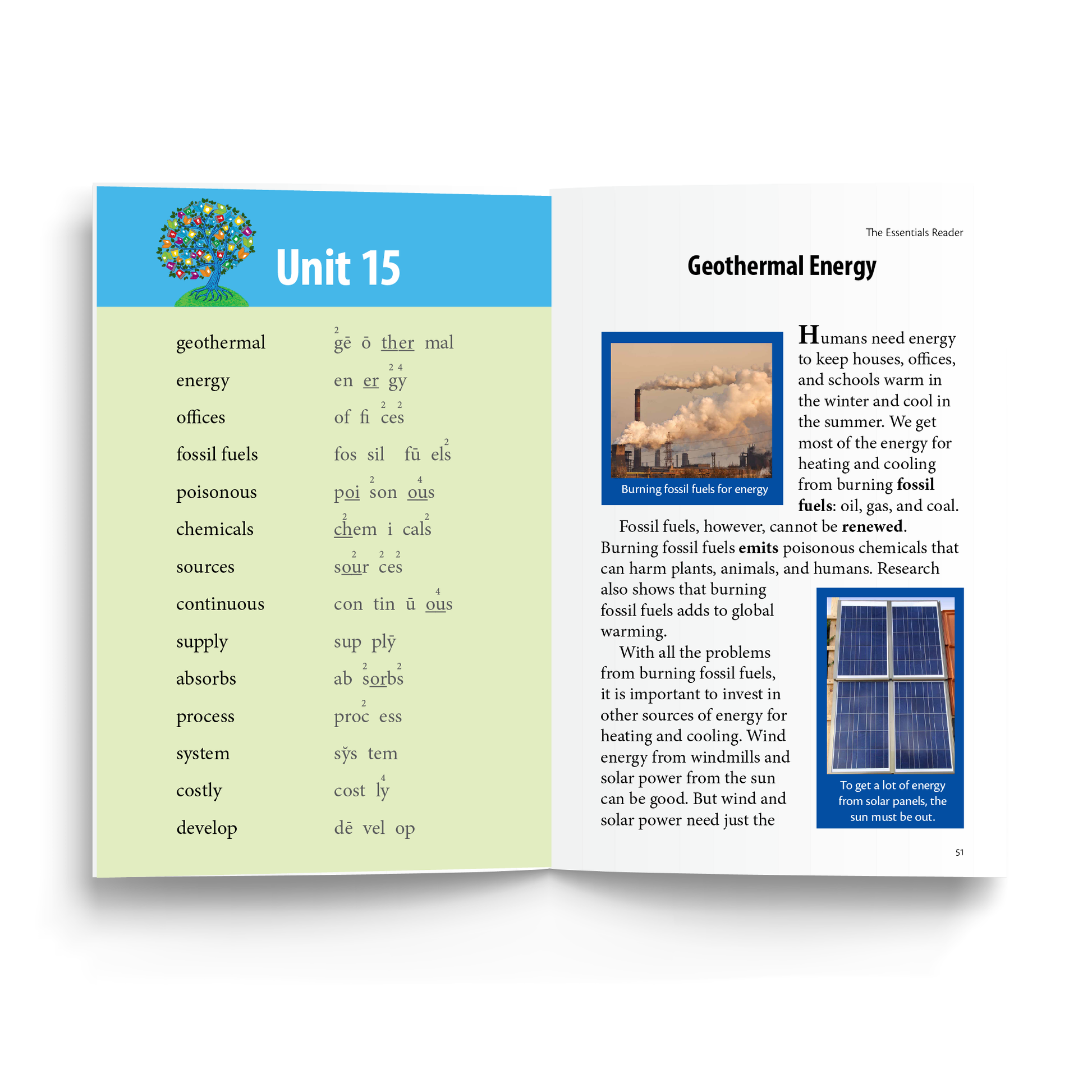Unit 15 Interior Sample  - "Geothermal Energy" read in conjunction with Unit 16 of the main Essentials curriculum.