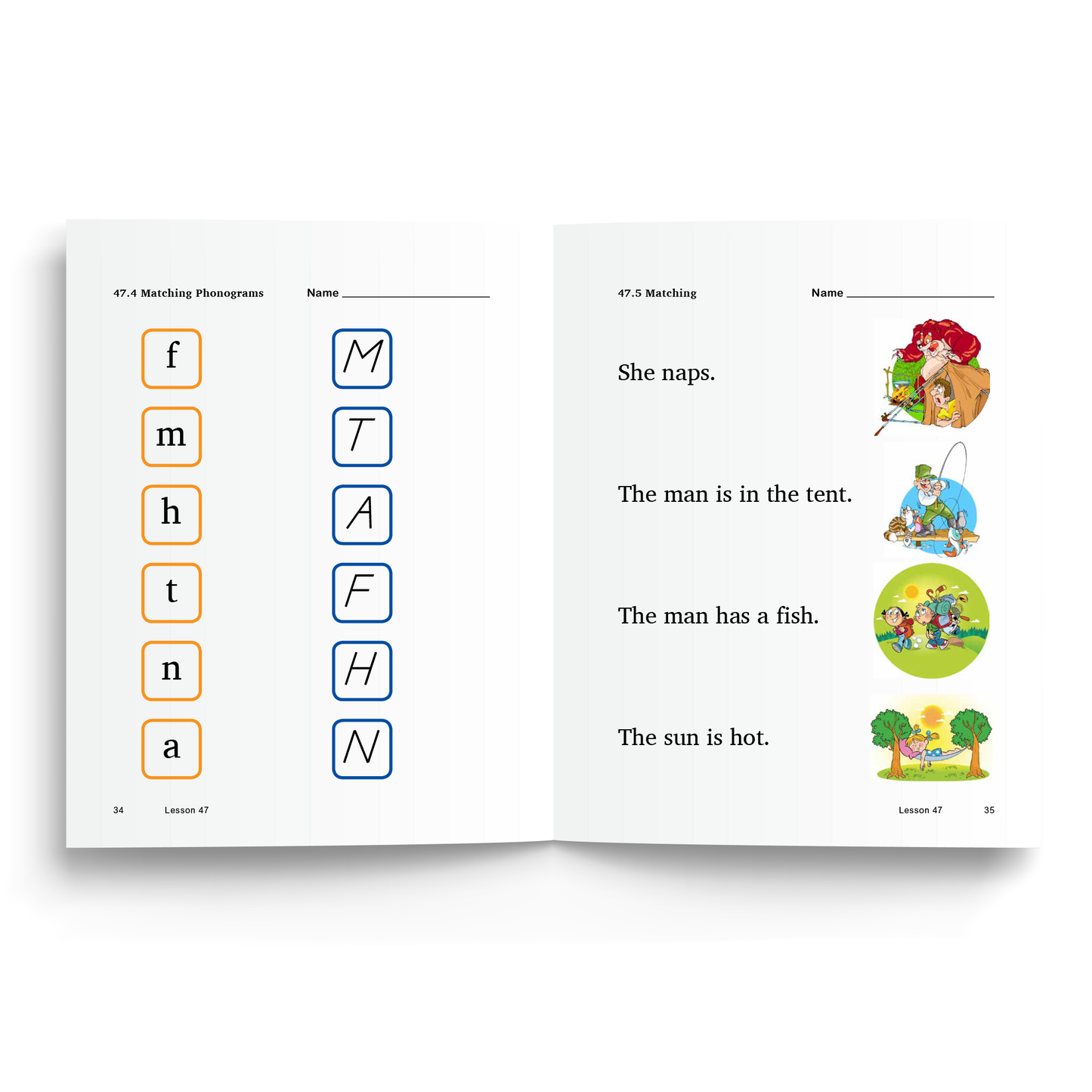 Sample of Manuscript Student Workbook - Matching