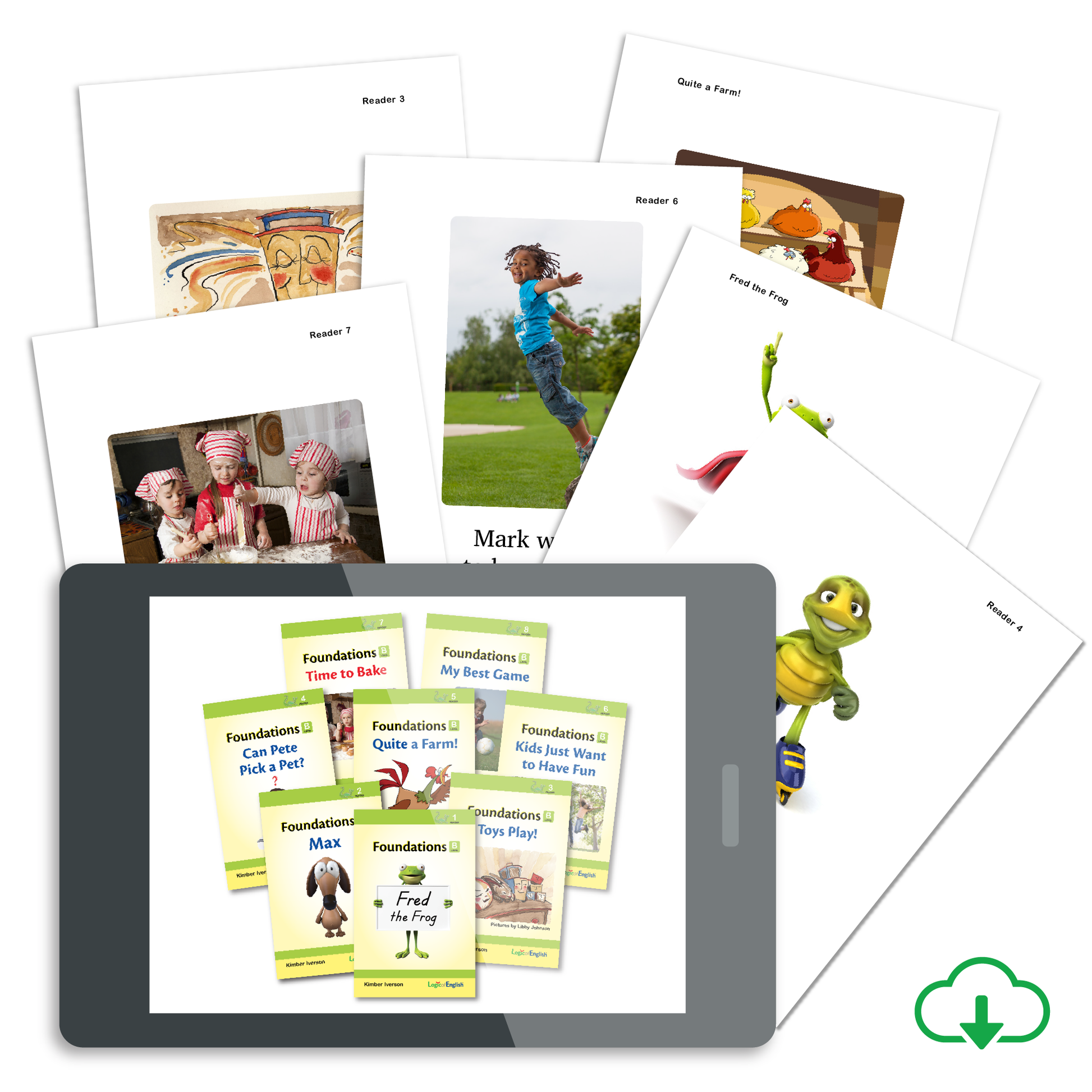 Foundations B Readers Set: 8 decodable readers scheduled throughout Foundations B - PDF Download