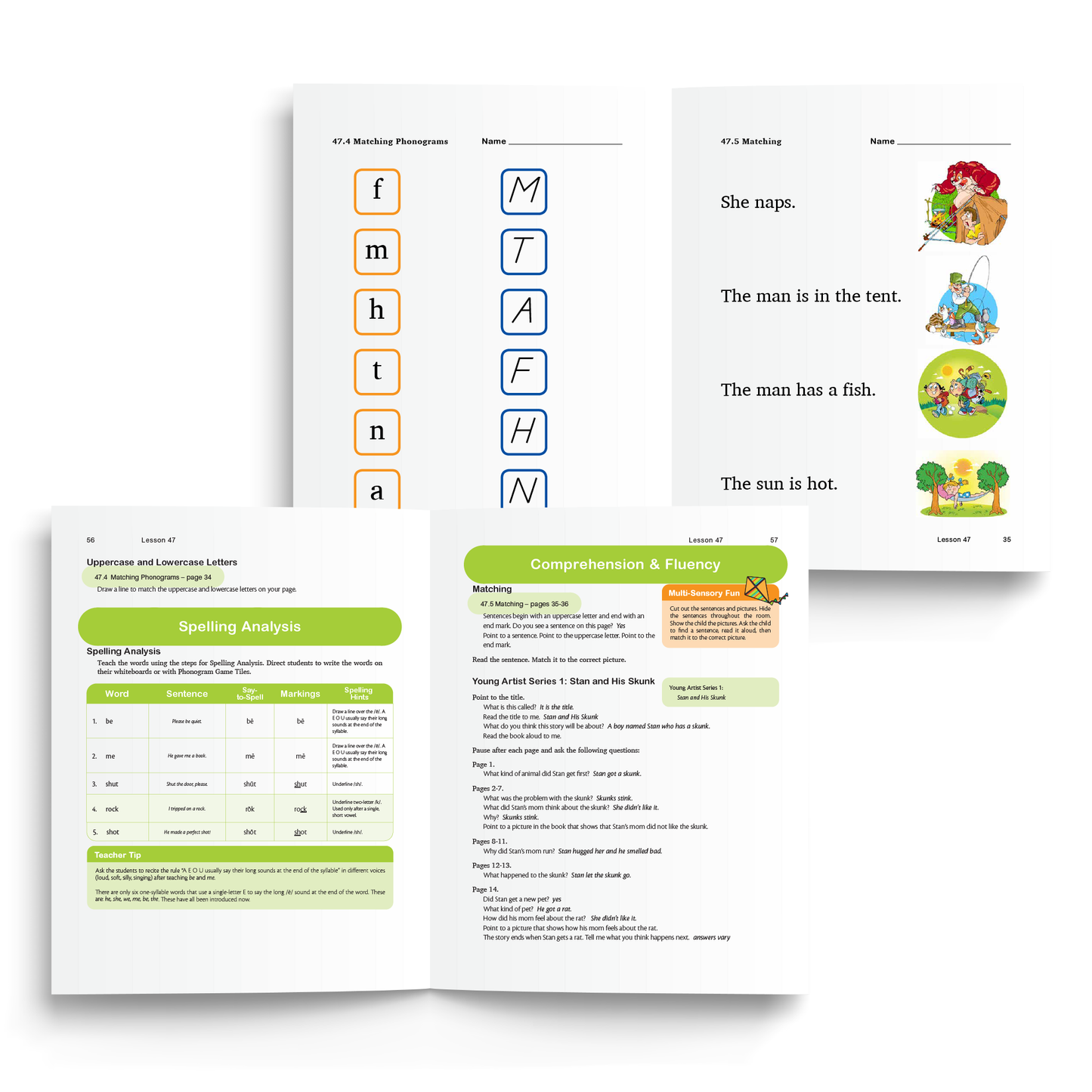 Sample of Teacher's Manual and Student Workbook for Foundations B - Spelling Analysis, Comprehension & Fluency