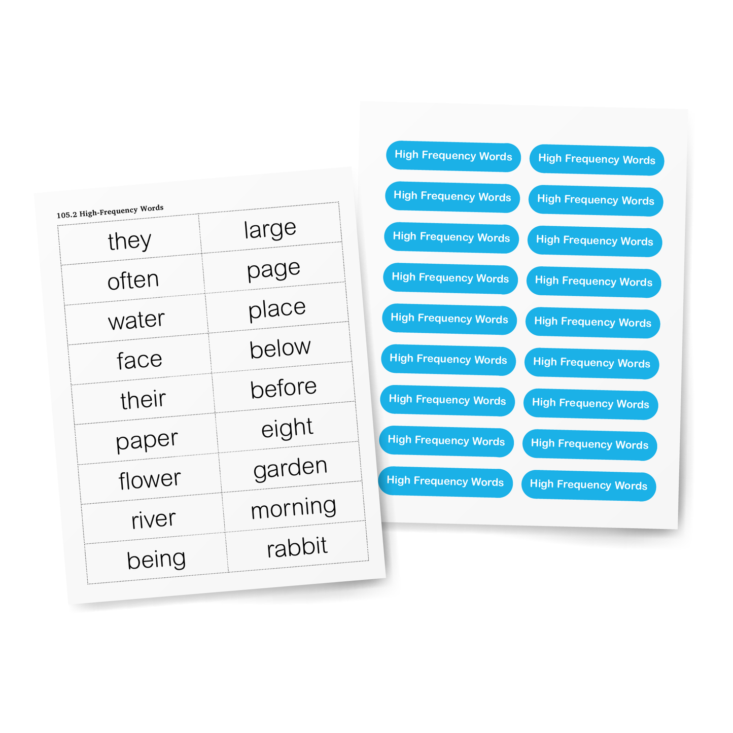 Sample of Student Workbook for Foundations C - High-Frequency Words Activity