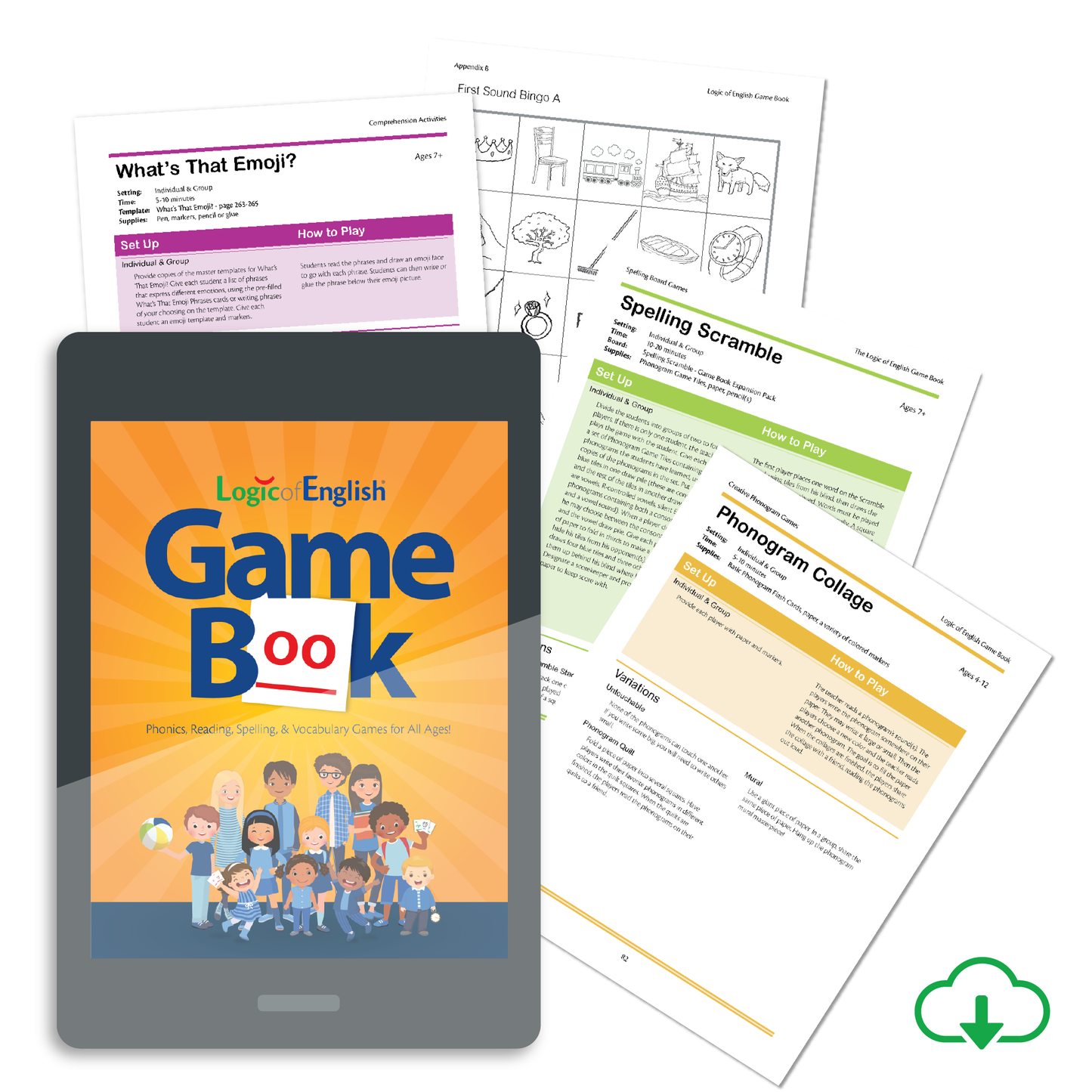 Logic of English® Game Book: Phonics, Reading, Spelling, & Vocabulary Games for All Ages - PDF Download
