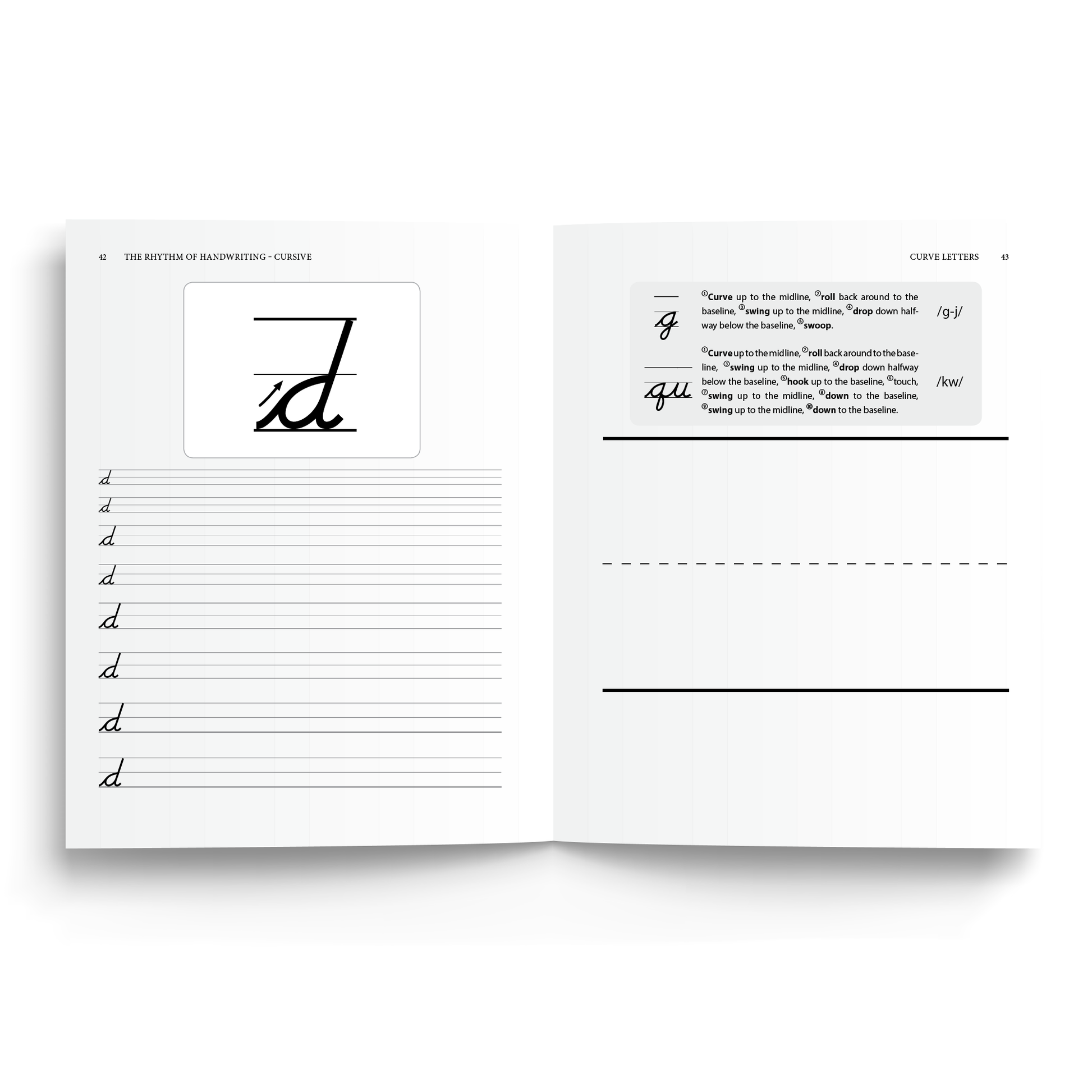 Sample of Rhythm of Handwriting Cursive Student Book - lowercase d
