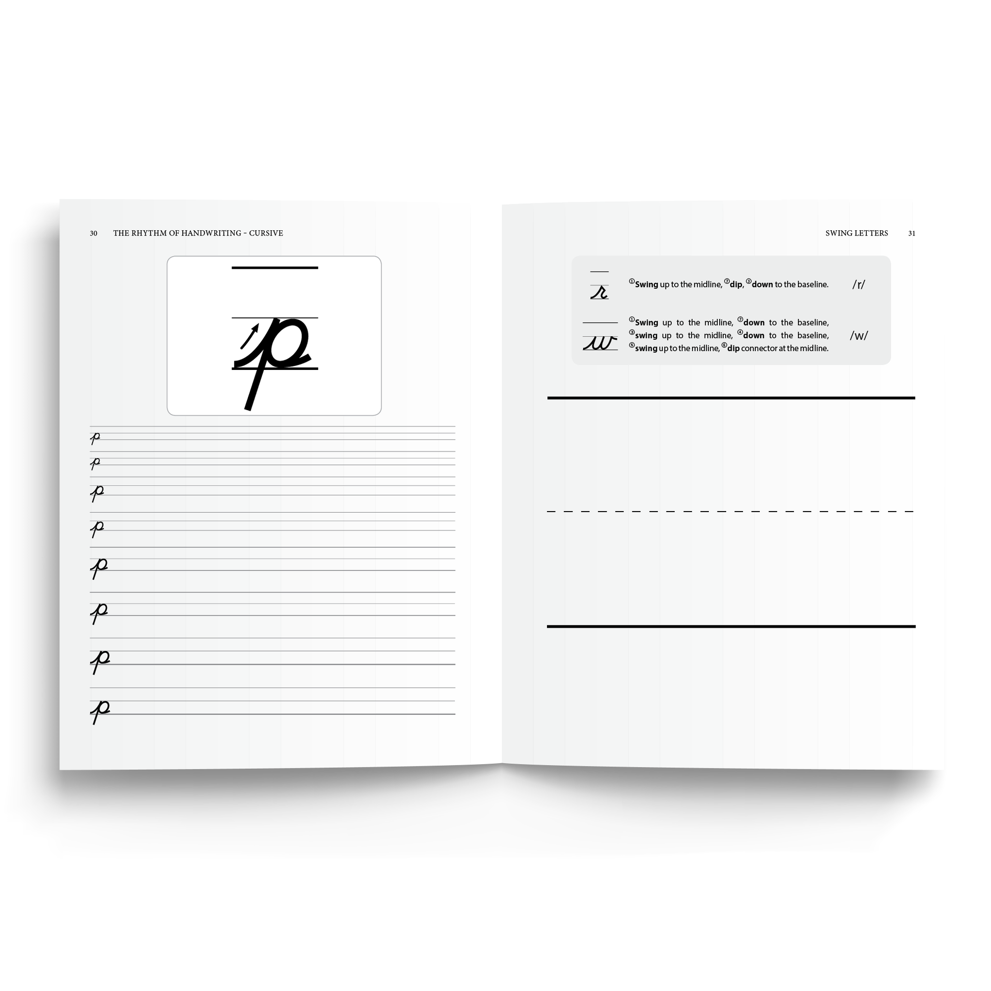 Sample of Rhythm of Handwriting Cursive Student Book - lowercase p