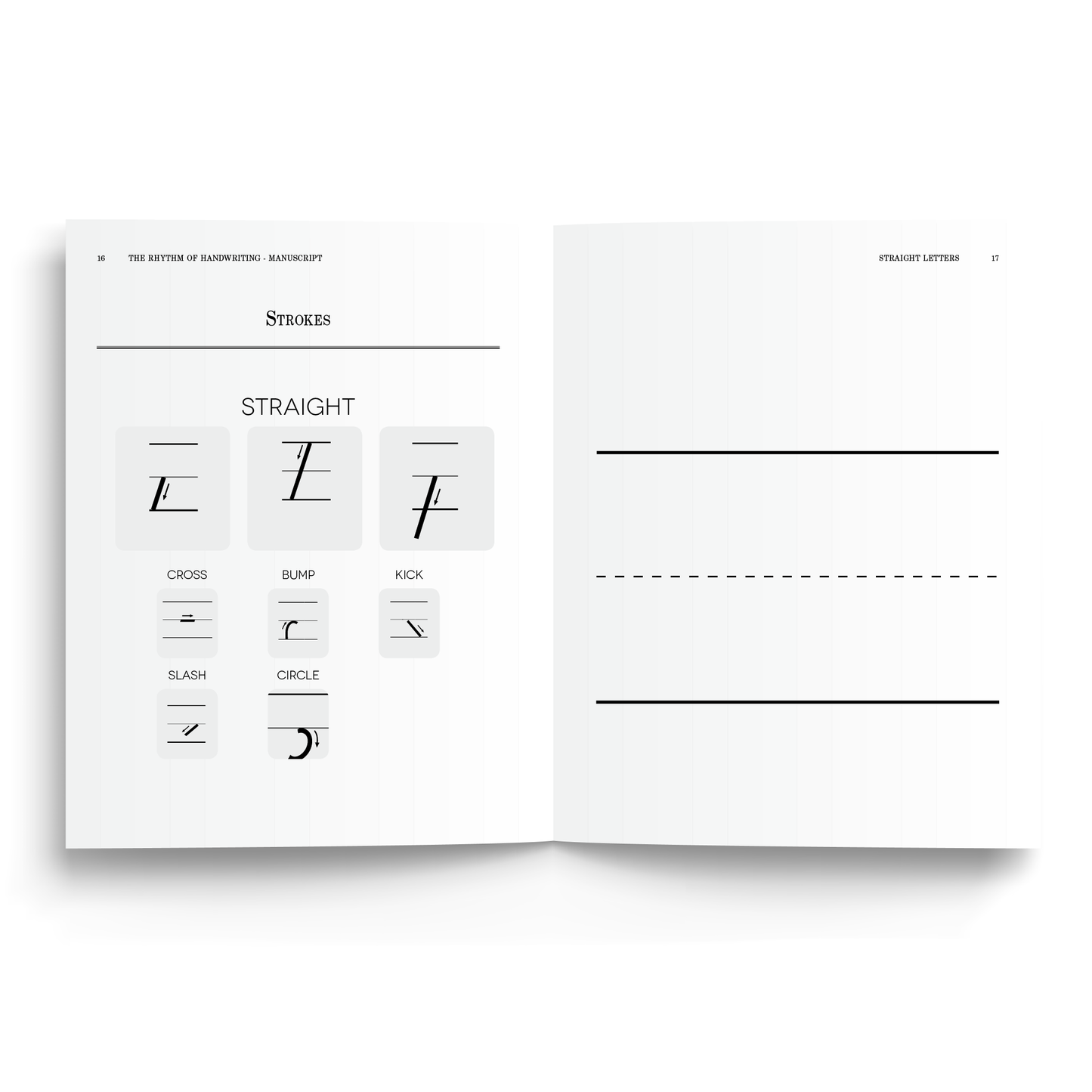 Sample of Rhythm of Handwriting Manuscript Student Book - strokes
