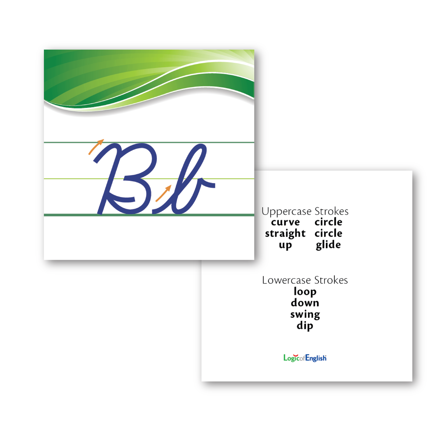 Sample of Rhythm of Handwriting Cursive Wall Strip - the strokes of Bb