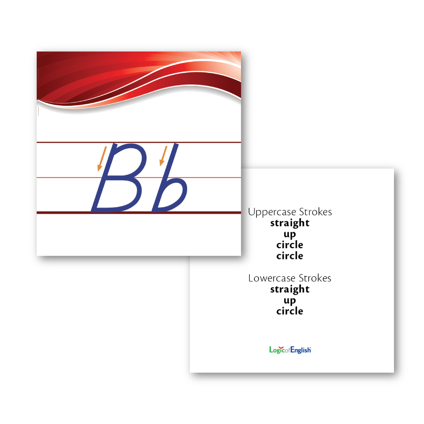 Sample of Rhythm of Handwriting Manuscript Wall Strip - the strokes of Bb