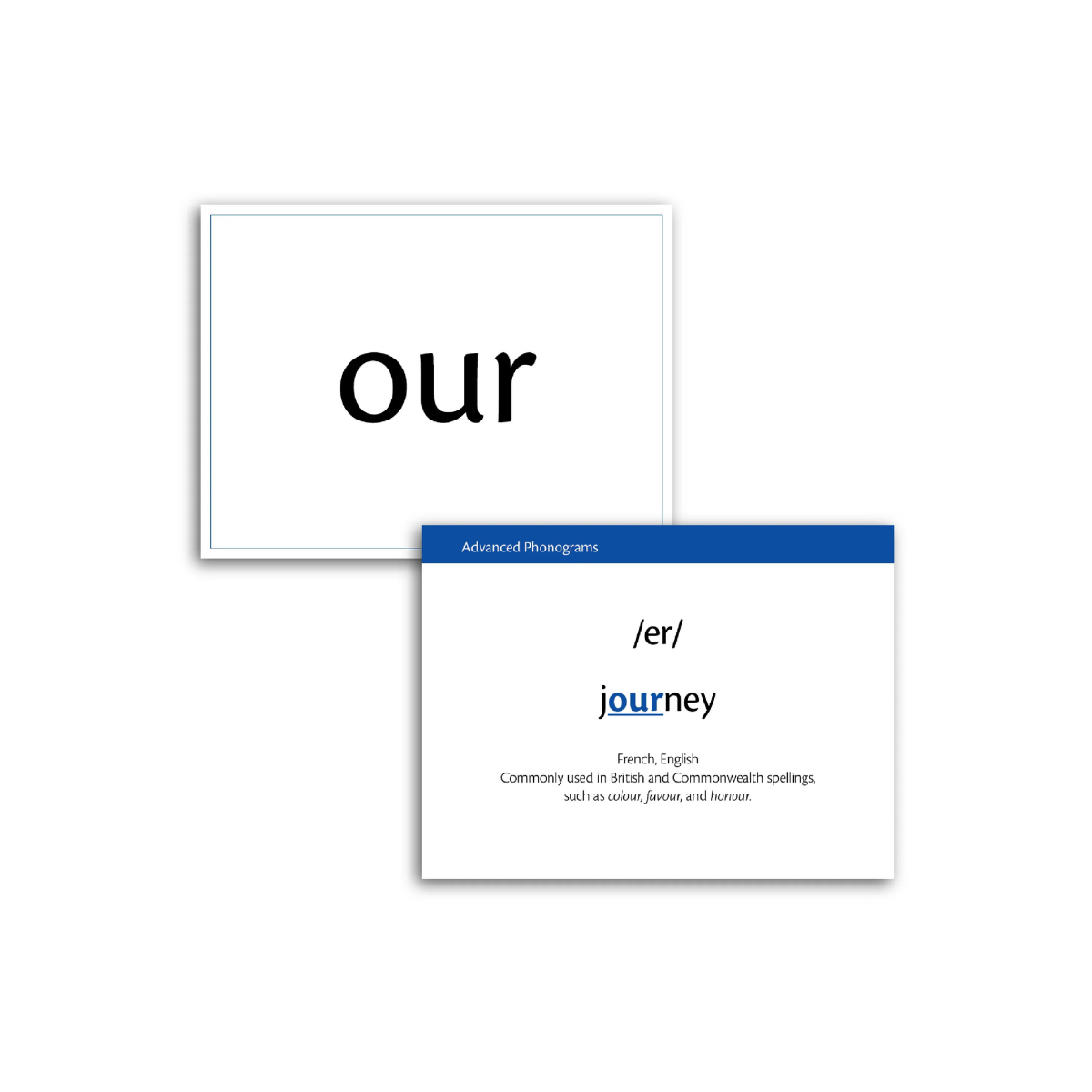 advanced phonogram flashcard