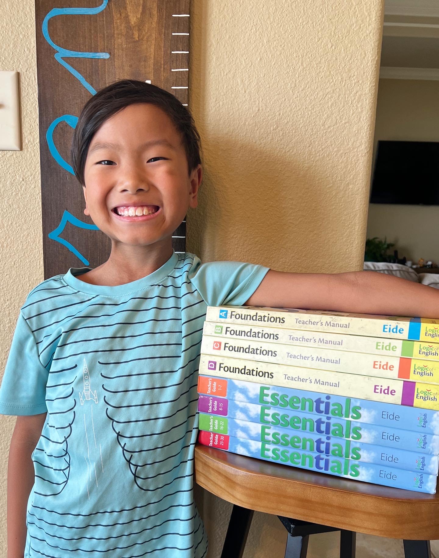 student with Foundations and Essentials curriculum
