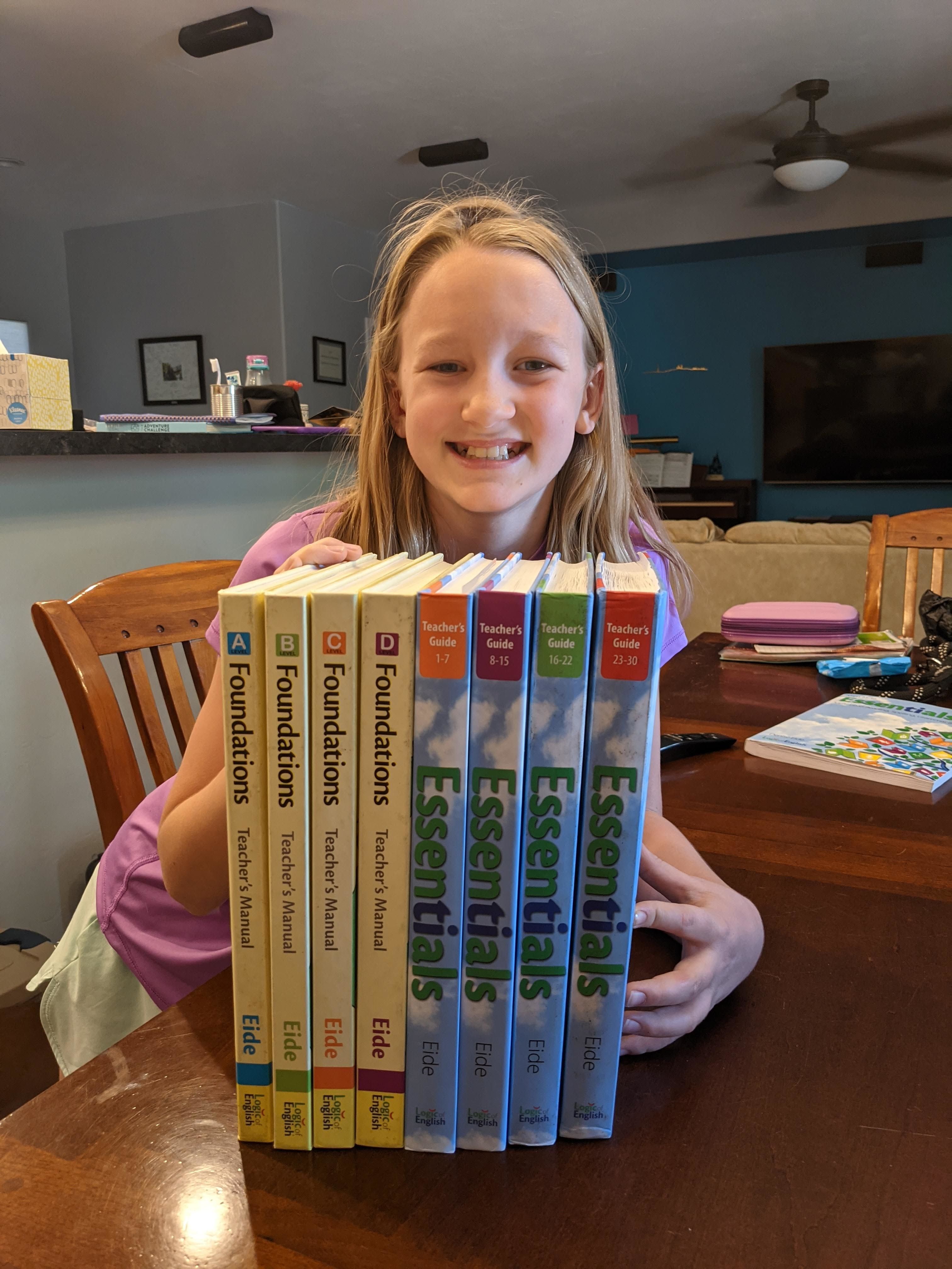student with Foundations and Essentials curriculum