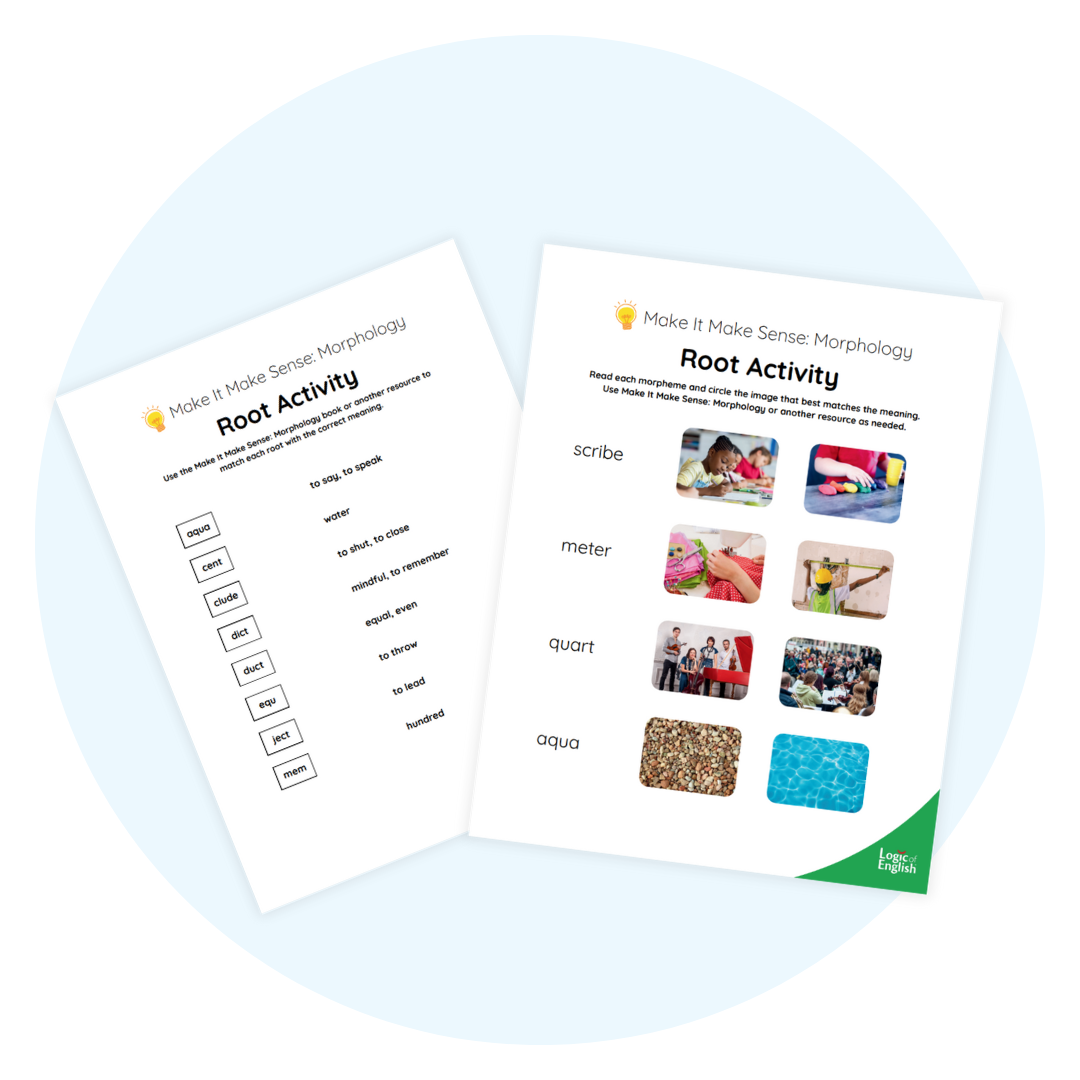 A preview of root activity worksheets