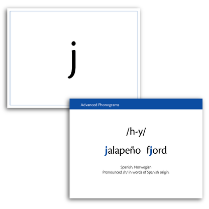 Advanced Phonogram Flash Cards