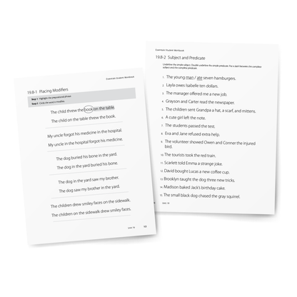 Sample of Student Workbook for Essentials Units 16-22