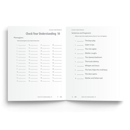 Sample of Student Workbook for Essentials Units 8-15 - Check Your Understanding