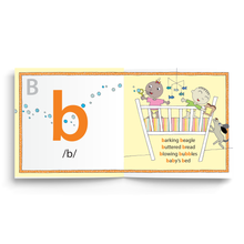 Sample page from Doodling Dragons: An ABC Book of Sounds - the sound of B