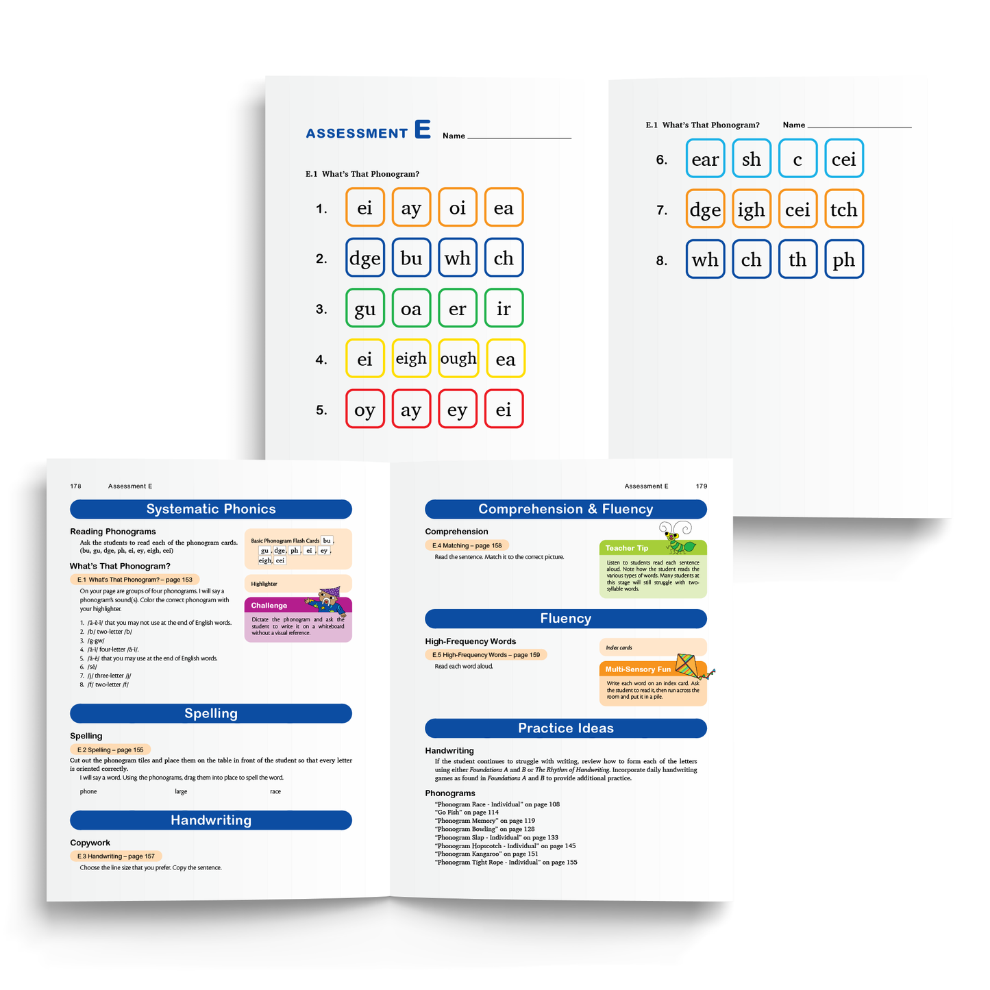 Sample of Teacher's Manual and Student Workbook for Foundations C - Assessment E