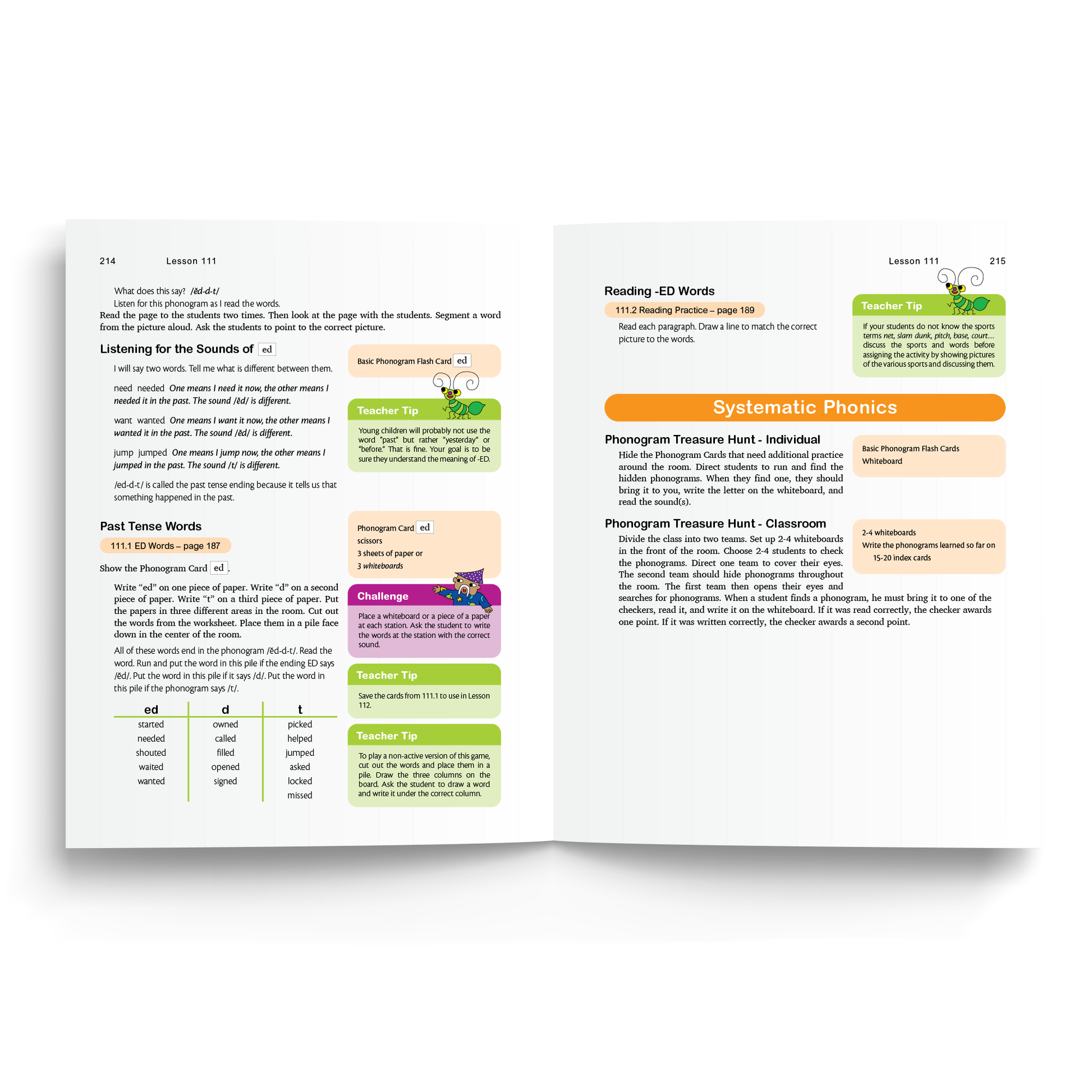 Sample of Teacher's Manual for Foundations C - Systematic Phonics