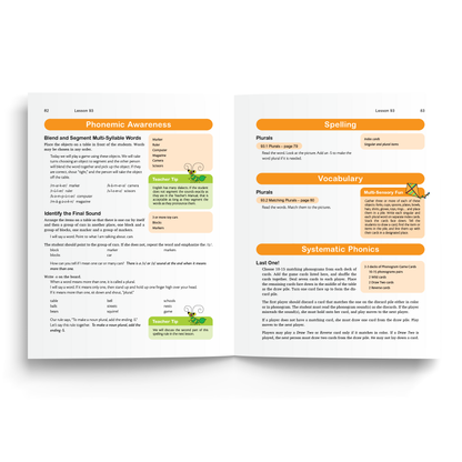 Sample of Teacher's Manual for Foundations C - Phonemic Awareness, Systematic Phonics