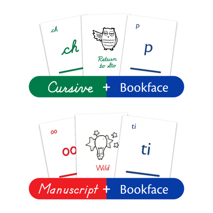 Phonogram Game Cards Set: Available in Cursive or Manuscript