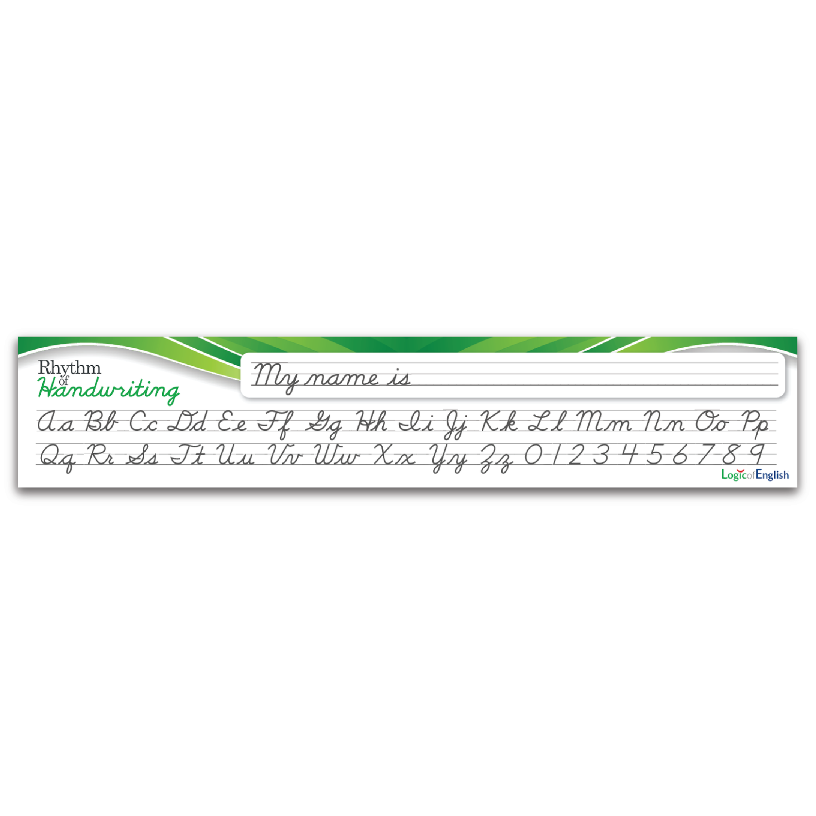 Rhythm of Handwriting Desk Strip - Cursive โ Logic Of English