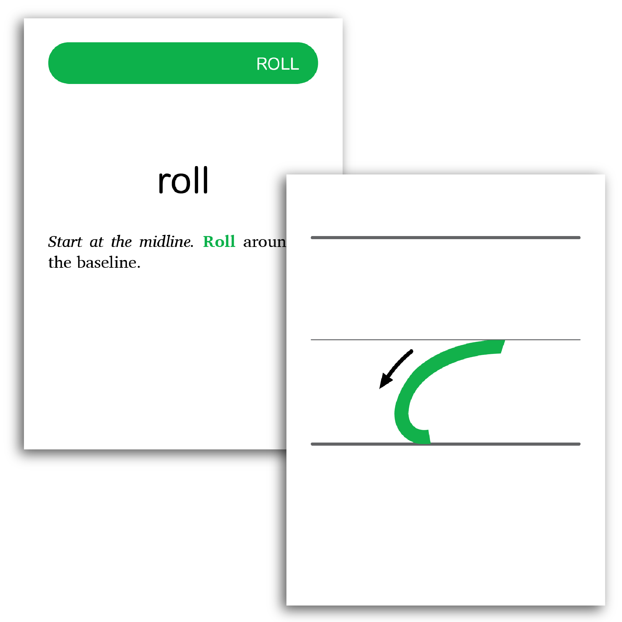 Roll Cursive Rhythm of Handwriting Tactile Cards - Cursive – Logic Of English