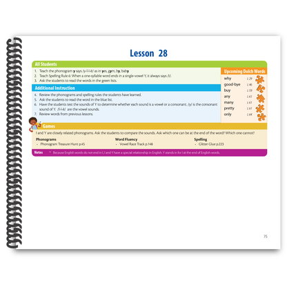 Sample of Sounding Out the Sight Words - Teacher Side Lesson 28