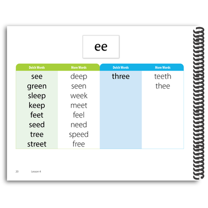 Sample of Sounding Out the Sight Words - Student Side Lesson 4