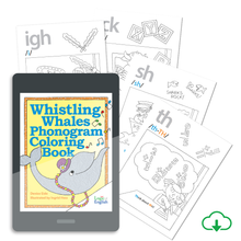 Whistling Whales phonogram coloring book PDF